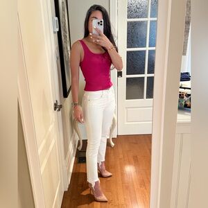 NWT Frame Denim Le High Straight Jeans in Off-White